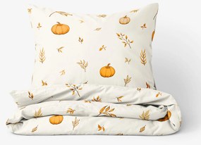Goldea pamut ágyneműhuzat - őszi tökök és levelek 140 x 220 és 70 x 90 cm