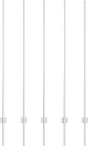vidaXL Kerítésoszlop 5 pcs Ezüst 140 cm Acél
