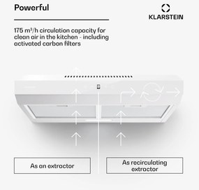 Klarstein Contempo Neo, páraelszívó, szekrény alatti, keringtetés, 175 m³/ó, SenseControl, integrált érintésvezérlés, rozsdamentes acél / akrilüveg