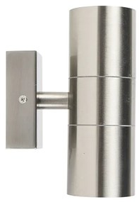 Kültéri fali lámpa acél 2-lámpás IP44 - Duo