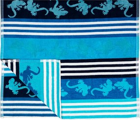 CRAZY GEKKO Strandtörölköző türkiz 165x90cm