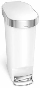 Pedálkosár Slim 40 l, fehér