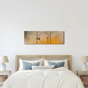 Kép - Makró virág (órával) (90x30 cm)