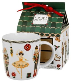 Karácsonyi diótörő Porcelán bögre 400 ml házikó díszcsomagolásban Christmas Nutcracker