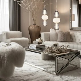 LED Csillár zsinóron CARO LED/28W/230V króm