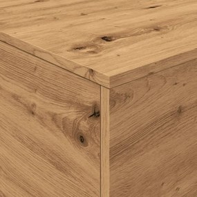 kézműves tölgy színű dohányzóasztal LED-lámpákkal 90x50x40 cm