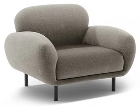 Szürke buklé fotel Poppy – Micadoni