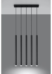 Fideus fekete függőlámpa, hosszúság 45 cm - Sollux