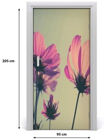 Ajtómatrica rózsaszín virágok 75x205 cm