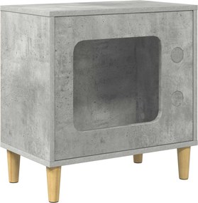 vidaXL Macska Ház Beton 51 x 30 x 52 cm Faanyag