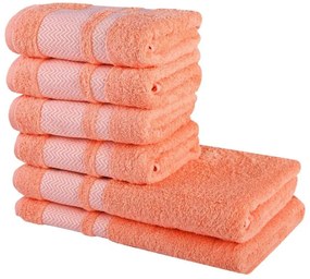 EMI Ates lazacszínű pamut törölköző és fürdőlepedő szett 6d