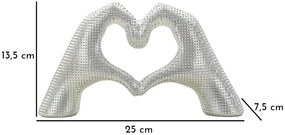 Hands lover ezüst 25x7,5x13,5cm