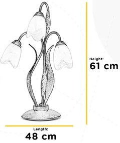 ONLI - Asztali lámpa SONIA 3xE14/6W/230V