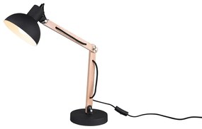 TRIO KIMI asztali lámpa, fekete, E27 foglalattal, TRIO-508300132
