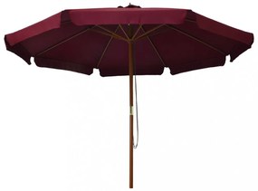 burgundi vörös kültéri napernyő farúddal 330 cm