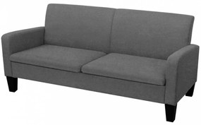 Sötétszürke 3-személyes kanapé 180 x 65 x 76 cm