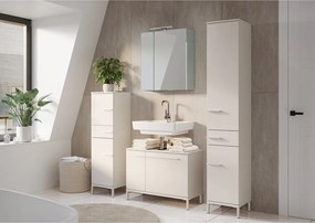 Krémszínű matt mosdó alatti szekrény 80x59 cm Laurino – Germania