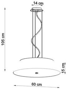 Sollux SL.0766 - Csillár zsinóron VEGA 5xE27/60W/230V á. 60 cm fekete