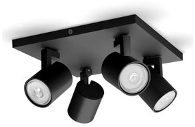 Philips - Spotlámpa RUNNER 4xGU10/20W/230V fekete 8719514435353