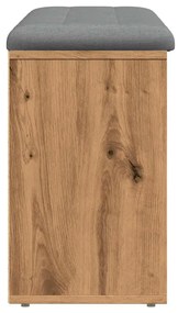 kézműves tölgy szerelt fa cipőtároló pad 102x32x50 cm