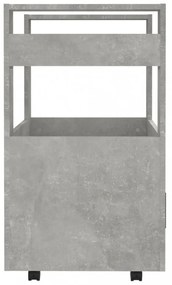 betonszürke szerelt fa zsúrkocsi 60 x 45 x 80 cm