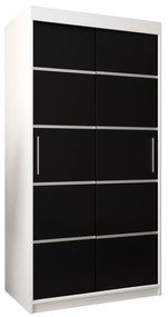 Ruhásszekrény 120 cm Verika 1 120 (fehér + fekete). 1063688