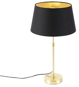 Asztali lámpa arany/réz árnyékolóval fekete arannyal 32 cm - Parte
