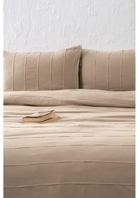 Bézs pamut ágytakaró és párnahuzat szett 210x220 cm Sedef – Mijolnir