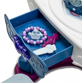 Gyermek zenélő fésülködőasztal jégvilág fénnyel és székkel BABY MIX