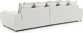 Fehér sarokkanapé (jobb oldali-heverő résszel) Albane – Ropez