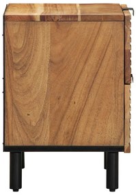 2 db tömör akácfa éjjeliszekrény 40 x 33 x 46 cm
