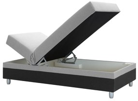 Egyszemélyes ágy 85 cm Sodak (fekete + szürke) (tárolóhellyel). 1100767