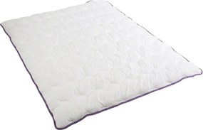 Egész éves steppelt takaró 140x200 cm párnával STELLA LAVENDER 70x90 cm, fehér