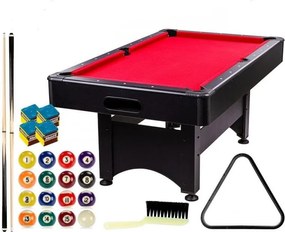 GamesPlanet® Biliárdasztal TRENDLINE Piros 6ft 184 x 108 cm