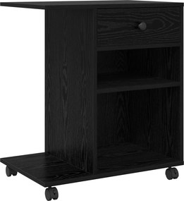 vidaXL Nyomtatóállvány fiókkal Fekete tölgy 60 x 40 x 68.5 cm Faanyag