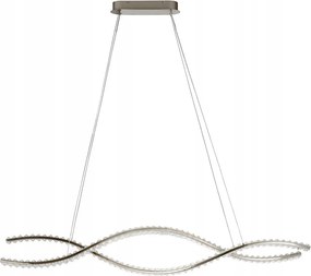 Aranyos bordás kristály lámpa Spark Waves Pendant Led étkezőasztal felett