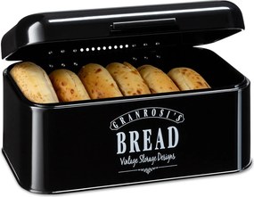 Klarstein Delaware, kenyértartó, 30 x 16 x 20,5 cm, fém, zárható fedél, szellőzőnyílások