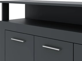 XXL/LUNA KOMODA 4D4S ANTRACYT/ANTRACYT