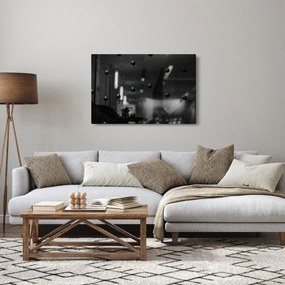 Absztrakt kép - zöld golyó (90x60 cm)