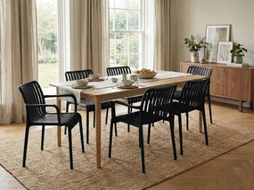 Műanyag szék TREGO karfával, antracit színű