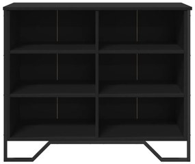 fekete szerelt fa tálalószekrény 91 x 35,5 x 74,5 cm