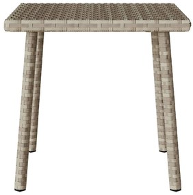 téglalap polyrattan kerti dohányzóasztal 40x40x37cm