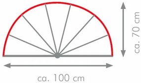 RIDDER 58200 Ombrella összecsukható zuhanykabin100 x 70 cm, átlátszó