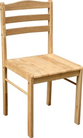 Étkezőgarnitúra 1+4, tömör fa, természetes, LOAK
