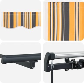 Behúzható napellenző Sokszínű 500 × 300 cm Poliészter és acél