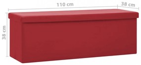 bordó összecsukható PVC tárolópad