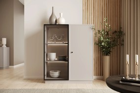 Lorini vitrin 100 cm - kasmír / fekete fogantyú
