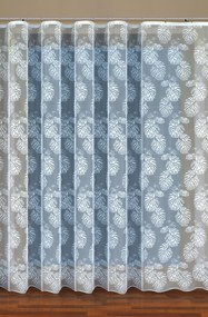 Mg Függöny Levelek monster 34949 Fehér kész szalaggal 200x250cm M