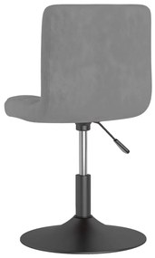 világosszürke bársony forgó étkezőszék