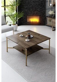 Dohányzóasztal Gold Line - Walnut, Black